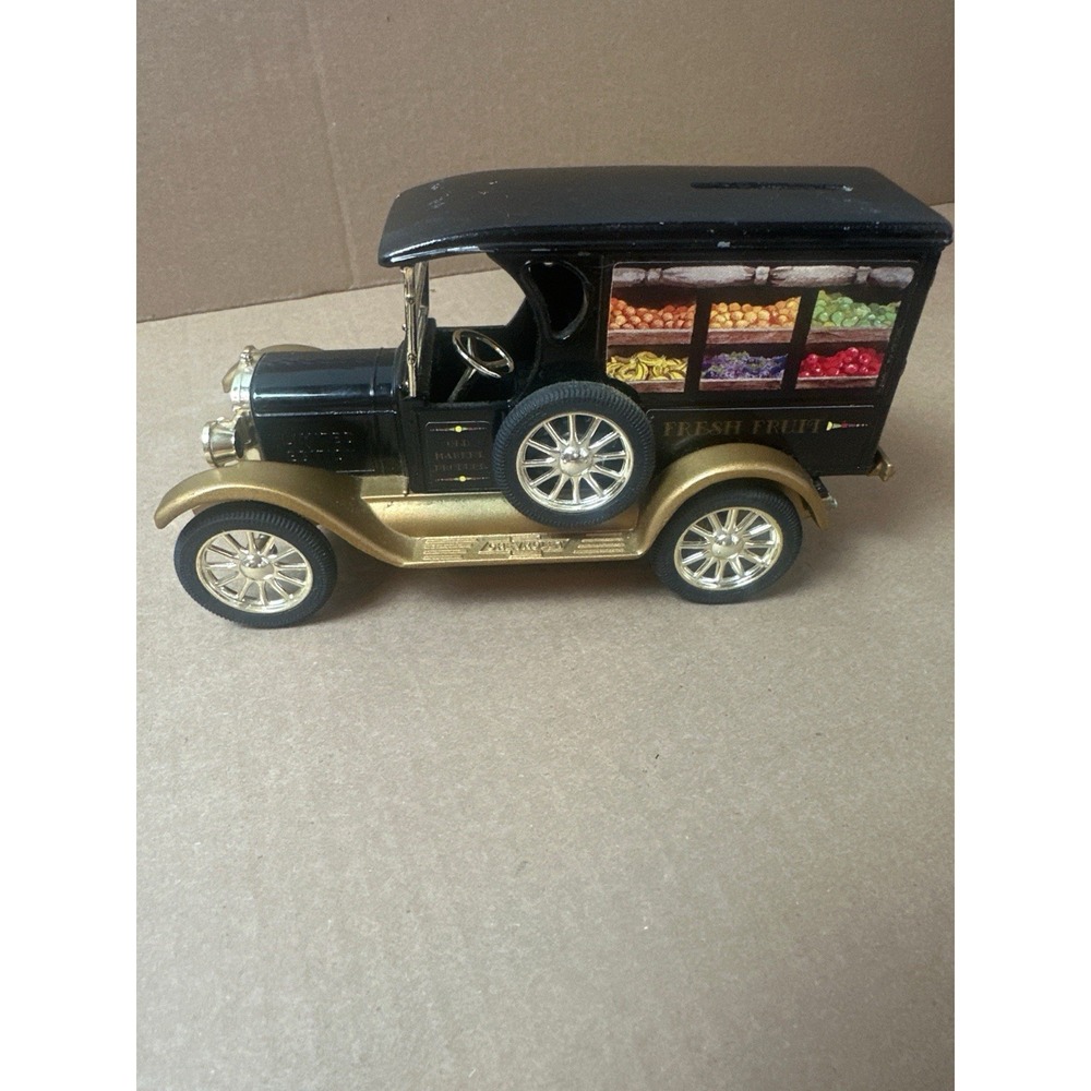 Vintage ERTL 1923 Chevy Delivery Van Coin Bank Diecast Fresh Fruit Produce